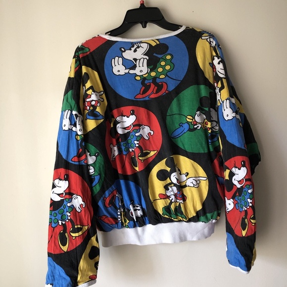 Mickey Mouse Reverse Sweatshirt Medium Retro Vintage Super Soft - Picture 3 of 4